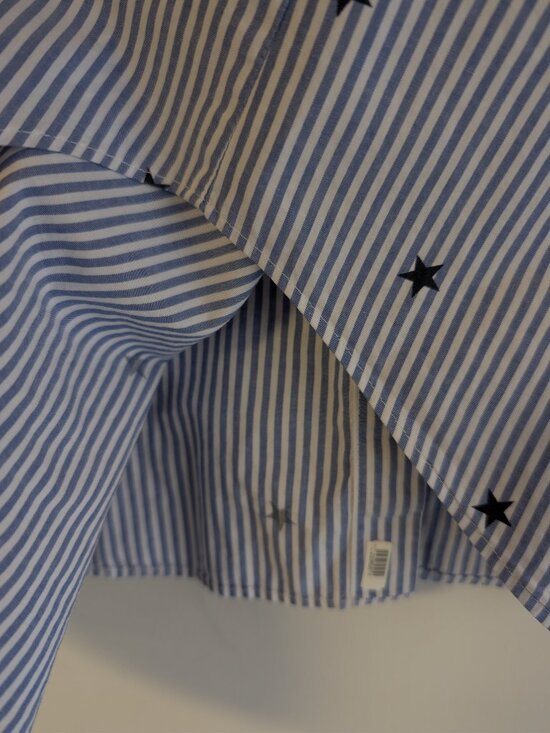 Kate Spade Broome Street Trinkle Star Stripe Button Down blouse Size XS - Picture 12 of 14